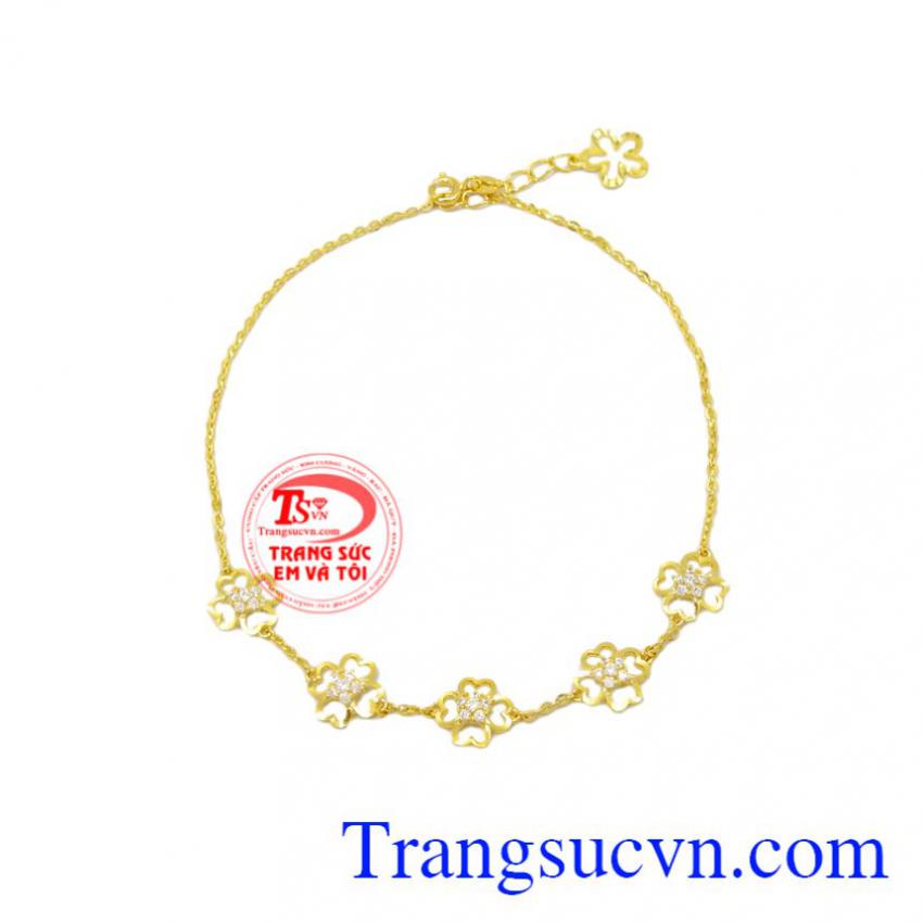 Lắc chân thời trang vàng 10k