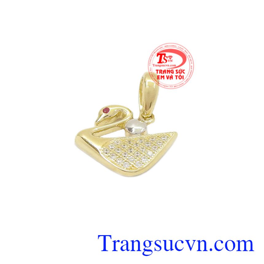 Mặt dây thiên nga vàng Korea là sản phẩm vàng 10k được nhập từ Hàn Quốc.