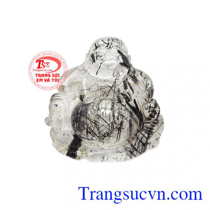 Mặt di lặc thạch anh tóc đen đẹp