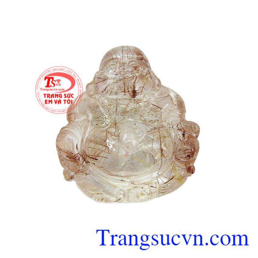 Mặt di lặc thạch anh tóc thiên nhiên