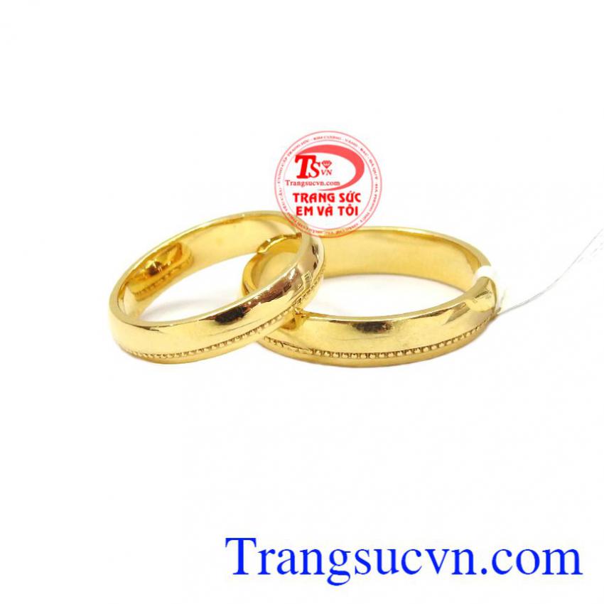 Nhẫn cưới trơn vàng