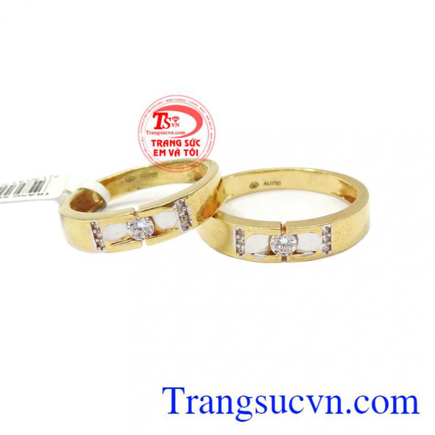 Nhẫn cưới vàng 18k tình yêu trọn vẹn