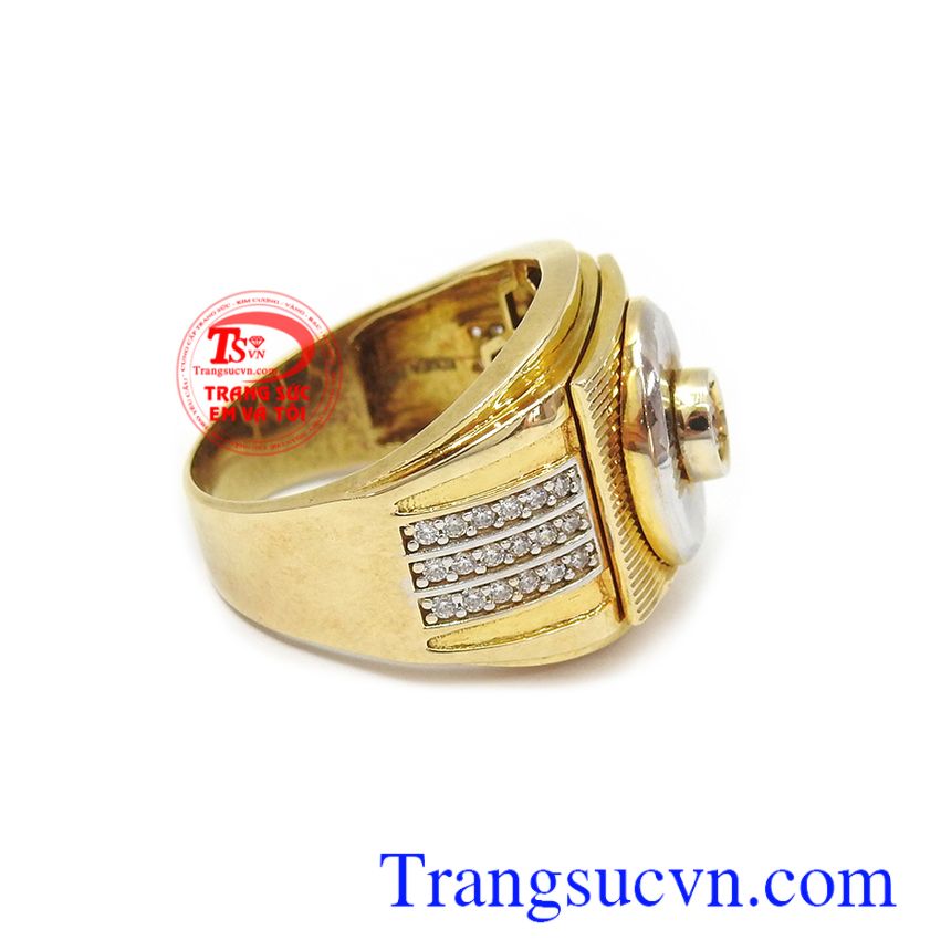 Nhẫn nam vàng tây thương hiệu phù hợp phong cách thời trang mới