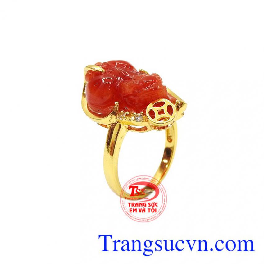 Nhẫn nữ 14k tỳ hưu chiêu lộc