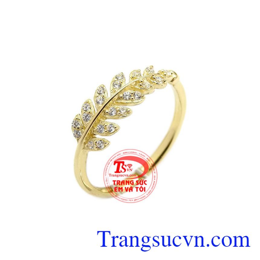 Nhẫn nữ nguyệt quế được chế tác từ vàng 10k nhập khẩu nguyên chiếc Korea