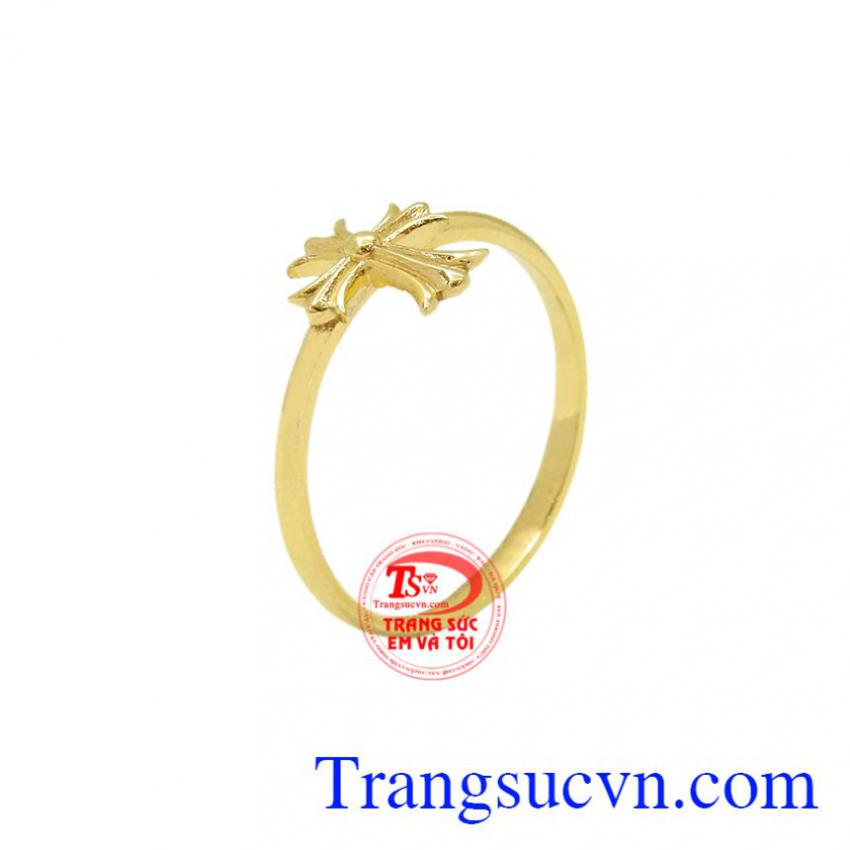 Nhẫn nữ thánh giá vàng 18k