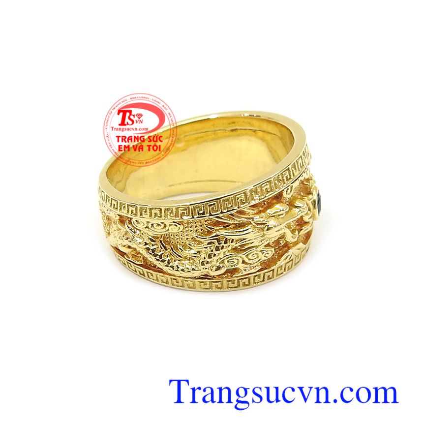 Nhẫn vàng rồng phượng đẹp vàng tây 18k chế tác tinh xảo, độc đáo và thời trang