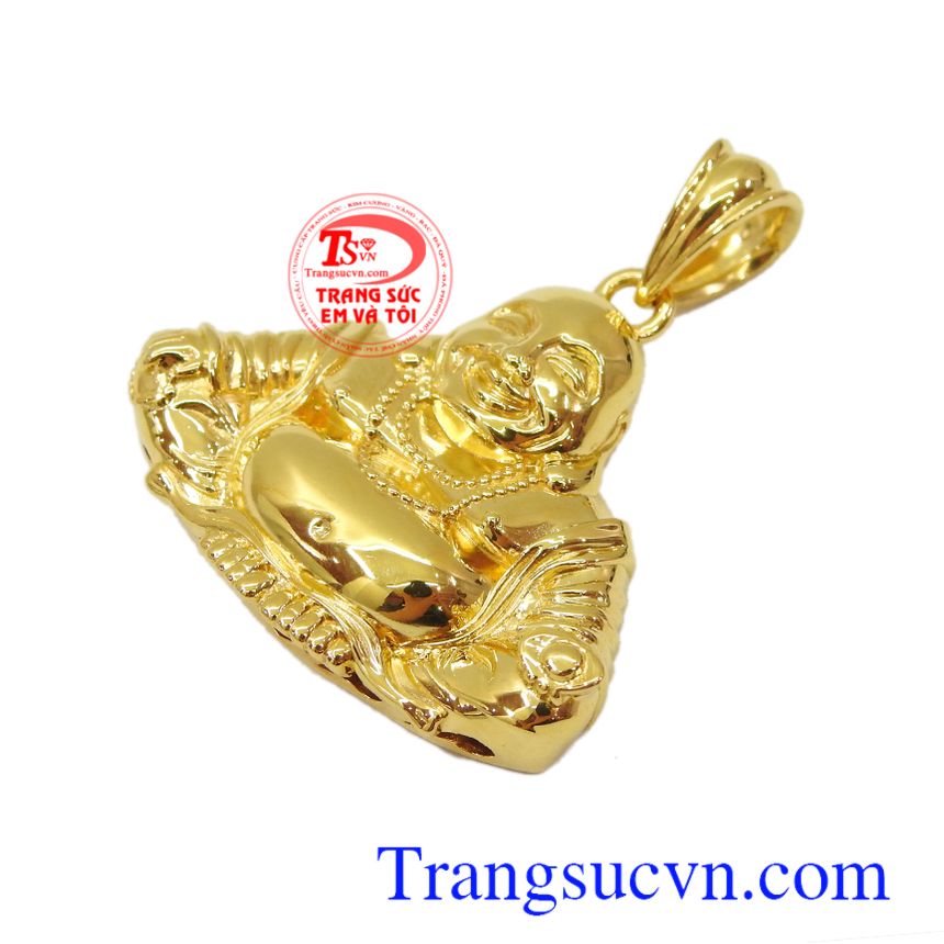 Phật Ông Địa dành đeo cùng dây chuyền vàng phật di lặc luôn lạc quan vui cười mang biểu tượng của sự vui tươi,đeo phật di lặc bằng vàng thiết kế và chê tác trên công nghệ máy 3D sắc nét và tinh tế đến từng mm