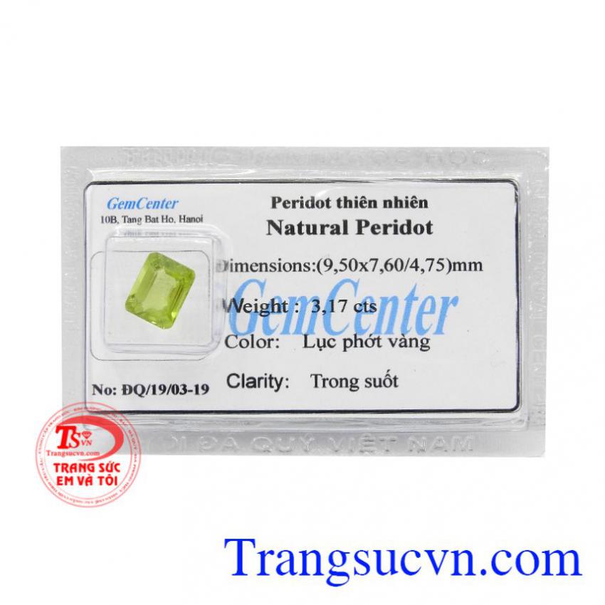 Viên Peridot ép vỉ may mắn