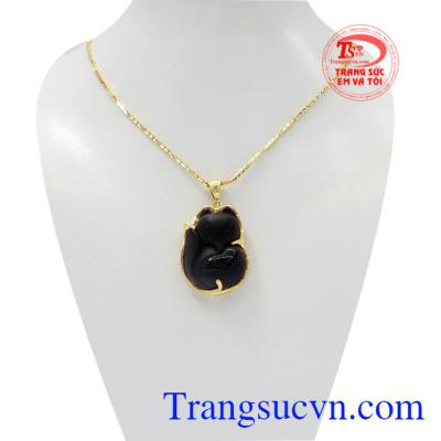 Bộ mặt dây hồ ly bọc vàng là sản phẩm kết hợp từ mặt dây hồ ly bọc vàng 10k và dây chuyền nữ vàng 10k.