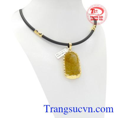 Bộ mặt dây Phật bản mệnh bọc vàng kiểu dáng sang trọng, hợp thời,