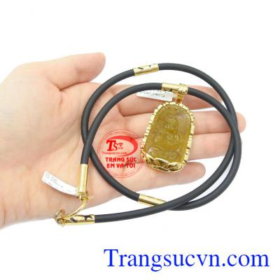 Bộ mặt dây Phật bản mệnh bọc vàng chất lượng.