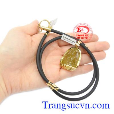 Bộ mặt Phật tuổi Mùi- Thân bọc vàng 14k.