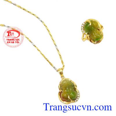 Bộ trang sức tỳ hưu 14k phú quý