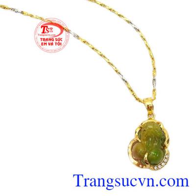 Tỳ hưu là linh vật phong thủy mang đến của cải, tài lộc và bình an cho chủ nhân,Bộ trang sức tỳ hưu 14k phú quý