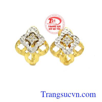 Bông tai 10k hoa lồng