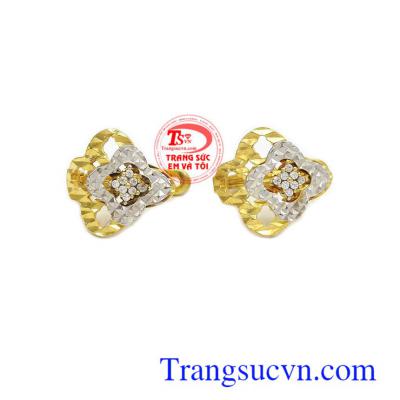 Bông tai 10k được chế tác tinh xảo, kiểu dáng trẻ trung, xinh xắn