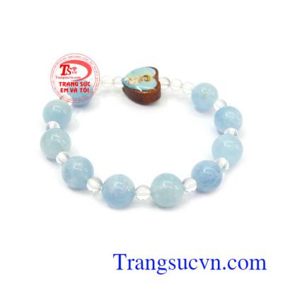 Chuỗi mân côi Aquamarine 9 ly đeo tay đẹp, may mắn, thành công, hạnh phúc, mang bình an cho người đeo và năng lần chuỗi Mân côi hàng ngày, là món quà tặng ý nghĩa cho người yêu thương