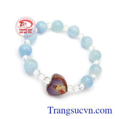 Chuỗi mân côi Aquamarine 9 ly đeo tay đẹp, may mắn, thành công, hạnh phúc, mang bình an cho người đeo và năng lần chuỗi Mân côi hàng ngày, là món quà tặng ý nghĩa cho người yêu thương