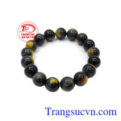 Chuỗi tay mắt hổ 12 ly được chế tác từ đá mắt hổ thiên nhiên cao cấp