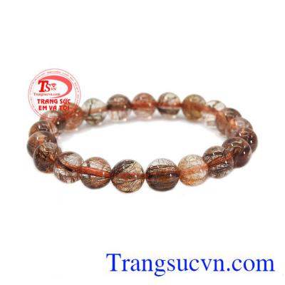 Chuỗi tay thạch anh tóc 9 ly tài lộc giúp người dùng luôn thành công trên con đường sự nghiệp.