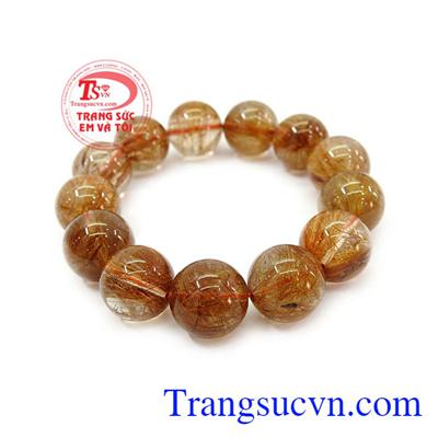 Chuỗi tay thạch anh tóc vàng phù hợp với người mệnh kim và mệnh thổ