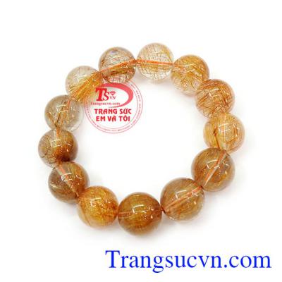 Chuỗi tay thạch anh tóc vàng sẽ phù hợp với người mệnh kim và mệnh thổ
