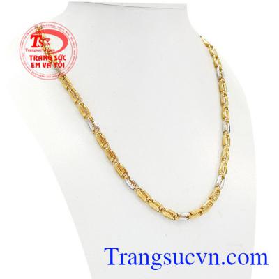 Kiểu chế tác đẹp sáng bóng,dây chuyền vàng nam giá rẻ