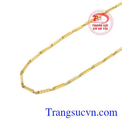 Sản phẩm kèm giấy kiểm định, dây chuyền vàng 10k màu bền đẹp, sáng
