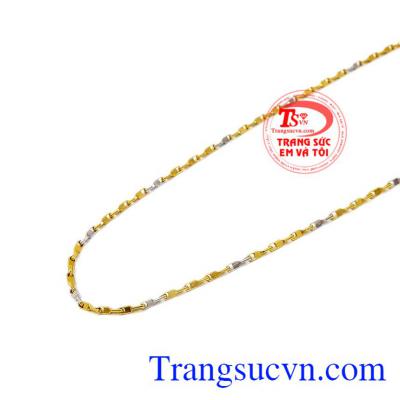 Sản phẩm dây chuyền vàng đeo hợp thời trang, Dây chuyền nam vàng tây chất lượng dây chuyền vàng đảm bảo chât lượng và uy tín. Dây nữ mắt xích không gian