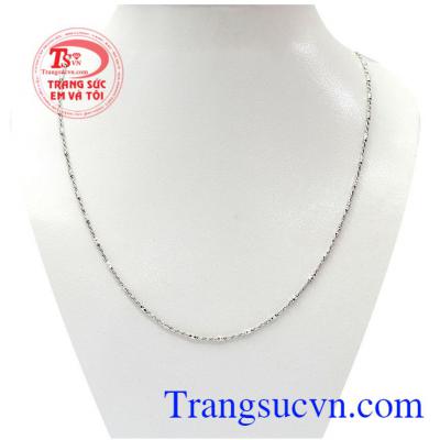 Dây vàng trắng nữ được chế tác từ vàng 10k nhập khẩu Italy nguyên chiếc
