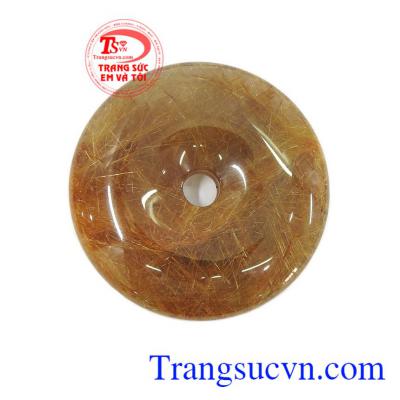 Đồng xu thạch anh tóc đẹp là sản phẩm thạch anh tóc đẹp được chế tác hình đồng xu