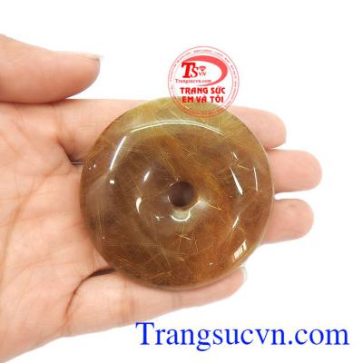 Đồng xu thạch anh tóc đẹp phù hợp với người mệnh kim và mệnh thổ