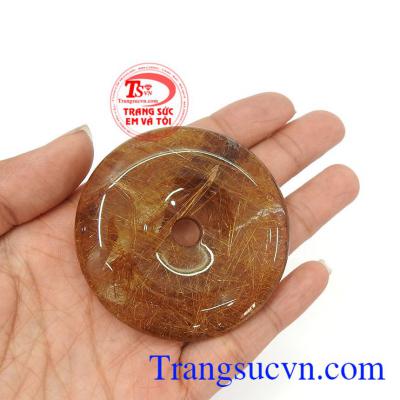 Đồng xu thạch anh tóc Thịnh Vượng