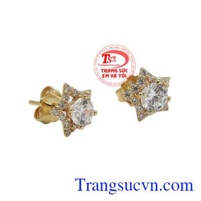 Hoa tai ngôi sao Hàn Quốc vàng 10k, bảo hành 6 tháng, giao hàng nhanh trên toàn quốc