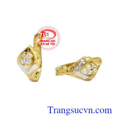 Hoa tai vàng 10k thời trang