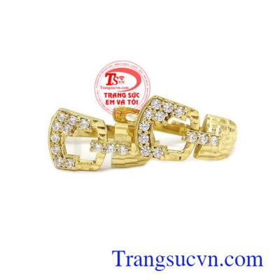 Hoa tai vàng tây đẹp được chế tác tỉ mỉ, tinh xảo