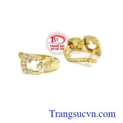 Hoa tai vàng tây đẹp vàng 10k, bảo hành 6 tháng, giao hàng nhanh trên toàn quốc