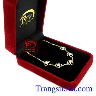 Lắc chân thời trang vàng 10k, bảo hành 6 tháng.