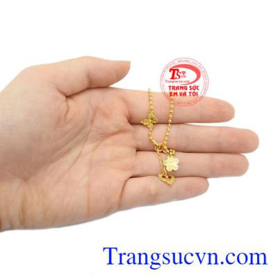 Lắc chân vàng 10k đẹp, bảo hành 6 tháng.