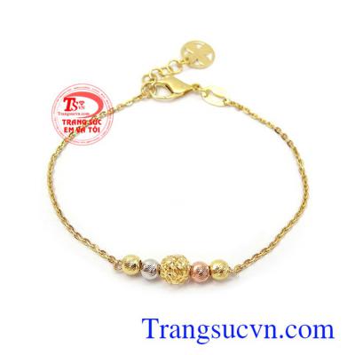 Lắc tay vàng 10k sang trọng chế tác công nghệ cao, bền đẹp, chất lượng, đeo hợp thời trang phái đẹp Lắc tay vàng 10k sang trọng