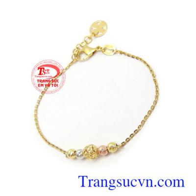 Lắc tay vàng 10k sang trọng lá dòng sản phẩm rất được phái đẹp ưa chuộng Lắc tay vàng 10k sang trọng