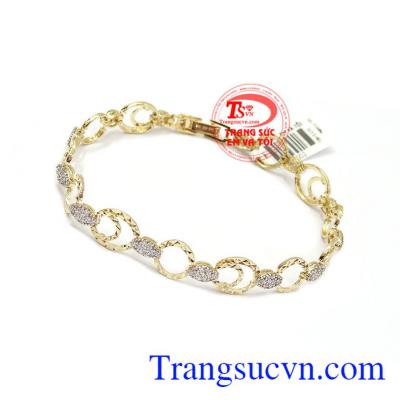 Lắc tay vàng nữ mắt kết vàng 10k, bảo hành 6 tháng, giao hàng nhanh trên toàn quốc