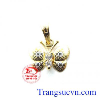 Mặt dây bướm vàng Italy hợp thời trang,tinh tế,mặt dây chuyền nữ vàng 18k,mặt bướm vàng Italy đẹp