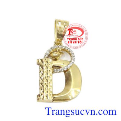 Mặt Dây Chuyền Chữ D là sản phẩm được chế tác 3D đẹp, nhập khẩu từ Hàn quốc