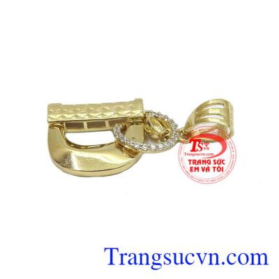 Mặt Dây Chuyền Chữ D vàng 10k, bảo hành 6 tháng, giao hàng nhanh trên toàn quốc