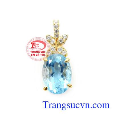 Mặt dây chuyền nữ uyên ương được chế tác từ vàng 10k rất tinh tế và đẹp mắt