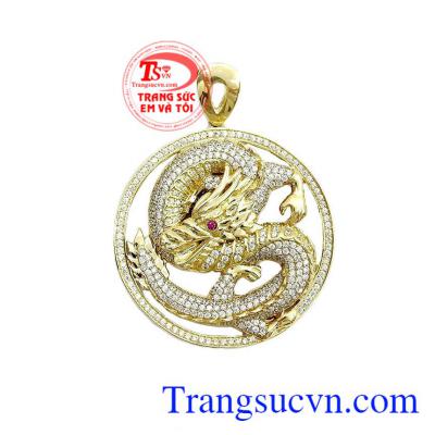 Mặt dây chuyền rồng vàng 10k là sản phẩm mặt dây chuyền vàng đẹp được chế tác 3D tinh tế, sang trọng