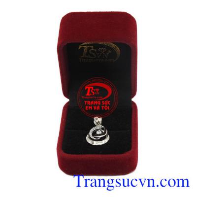 Mặt dây đá trắng vàng 10k, bảo hành 6 tháng, giao hàng nhanh trên toàn quốc.