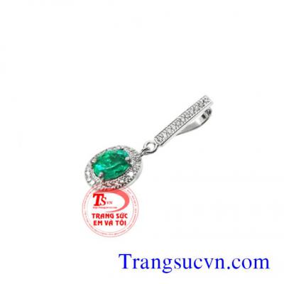 Mặt dây đá tự nhiên Emerald